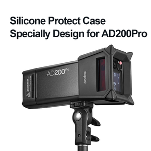 Étui de protection en silicone et ABS Godox <span class=keywords><strong>AD200PRO</strong></span>-PC avec moule exclusif pour lampe flash <span class=keywords><strong>AD200Pro</strong></span>, support de lampe double usage - Product Image 4