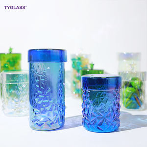 برطمان شمع مزخرف صديق للبيئة مخصص لون أسود وأبيض وبني فارغ مع صندوق هدايا - Product Image 4