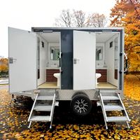 Toilettes d'extérieur personnalisées, remorque mobile portable VIP, remorque de toilette de luxe, camping-car, salle de bains, VTT, remorque, maison conteneur
