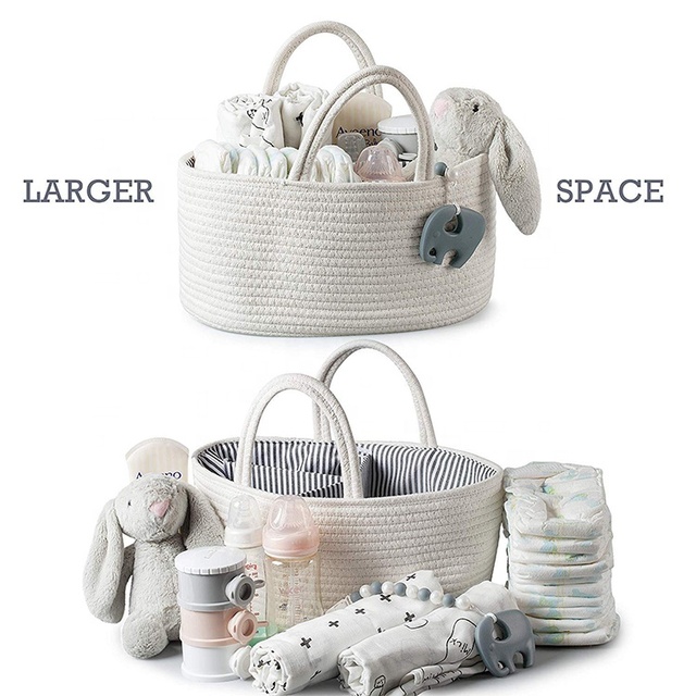 Luxury Portable Car Travel Large Diaper Caddy Organizer Nursery Storage Bin