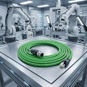 Câble Ethernet M12 vers <span class=keywords><strong>RJ45</strong></span> <span class=keywords><strong>Catégorie</strong></span> <span class=keywords><strong>6A</strong></span> PROFINET Bus industriel Ethernet industriel personnalisé à code D Fabriqué en Chine - Product Image 5