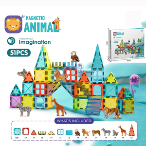 Bloques de Construcción Magnéticos de Animales, 95 Piezas, Juego de Fichas Magnéticas Educativas STEM con Animales de Safari, Juguetes de Construcción para Niños de <span class=keywords><strong>3</strong></span> Años en Adelante - Product Image 5