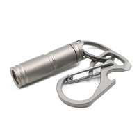 Senter Mini USB Luar Ruangan Ultralight Permukaan Poles 0.8W Paduan Titanium 130LM Daya Tahan 1 Jam