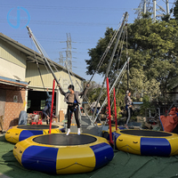 Remolque inflable móvil para niños al aire libre 4 personas trampolín elástico para adultos y niños