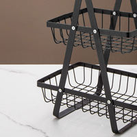 Cesta Triangular Multifuncional de Mano, Estante de Almacenamiento de Múltiples Niveles para Frutas, Aperitivos, Cocina y Sala de Estar