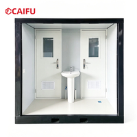 Toilettes mobiles préfabriquées en structure acier, écologiques, étanches et verrouillables pour usage extérieur temporaire