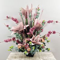 Ensemble de Décoration Haut de Gamme pour Table de Salon et Salle à Manger, Fleurs Artificielles Réalistes et Douces, Ornements Faits Main pour Nouvelle Maison et Hôtel Moderne