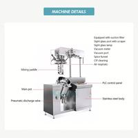 Machines de fabrication de crème pour les mains de 100 litres, mélangeur sous vide pour crème pour le visage, homogénéisateur pour crème corporelle, mélangeur émulsifiant
