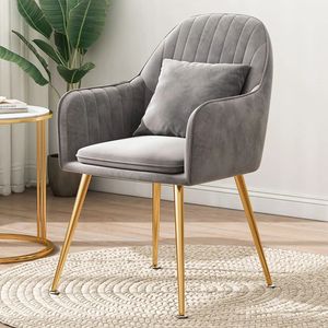 Luxury Nordic Design Indoor Home Furniture Upholstered Fabric Metal Legs Dining <b>Chair</b> <b>for</b> <b>Sale</b> - Product Image 1