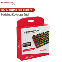 Precio al por mayor 100% original en stock: Teclas HyperX Pudding Gaming, juego completo de 104 teclas, diseño inglés (EE. UU.) - Negro/Blanco