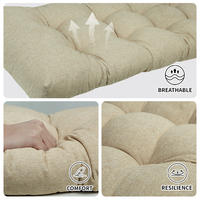 Vente en gros de coussin en éponge matelassée à bord semi-circulaire Coussin lombaire et coussin de siège pour banc de rebord de fenêtre ou chaise