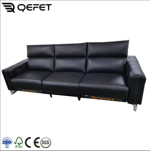 Juego de Sofás de Lujo en Piel Genuina Esquinero en Forma de L con Reclinables Eléctricos de Doble Motor Ajustables para Sala de Estar y Villas - Product Image 4