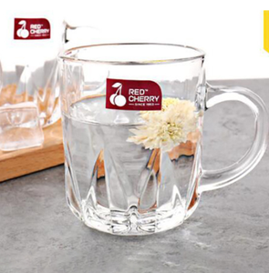 Tazas <span class=keywords><strong>de</strong></span> Vidrio Transparentes con Asa para Agua, Jugo, Té, Cerveza, 235 ml, Venta al por Mayor del Fabricante, Color Rojo Cereza - Product Image 2