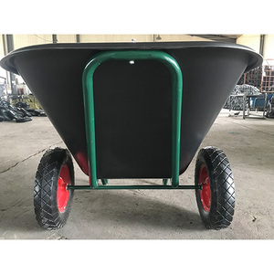 <span class=keywords><strong>Brouette</strong></span> à deux roues en acier massif avec bol en plastique 300L Outils solides et stables pour le jardin et l'alimentation des <span class=keywords><strong>chevaux</strong></span> - Product Image 1