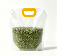 Sachet Doypack Transparent de Qualité Alimentaire avec Bec Verseur et Poignée en PET/PE pour Emballage Alimentaire (Céréales, Riz, Haricots)