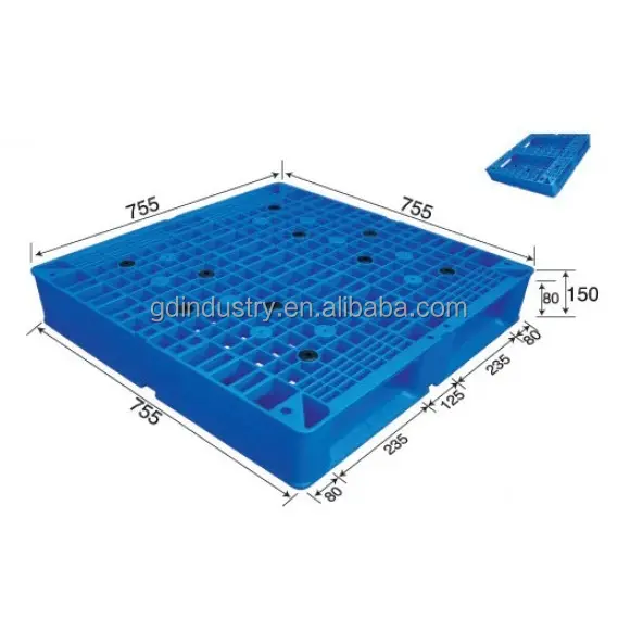 Pallet in plastica a rete a cinque cosciali a sei cosciali