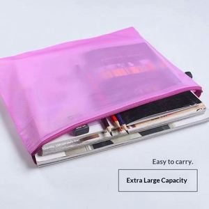 Tear-Resistant Waterproof Transparent Durable Pvc Mesh Pouch Document Zipper File <b>Bag</b> for Office Supplies - Product Image 4