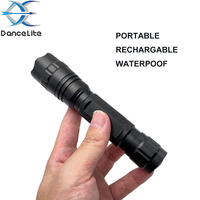 Lampe torche LED rechargeable 10W à lumière blanche avec gravure de logo créative, port USB-C dissimulé, modèle 501UC