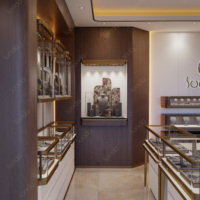 Solution de conception et d'aménagement intérieur pour magasin de bijoux Sundo, avec vitrine personnalisée pour boutique de marque de détail