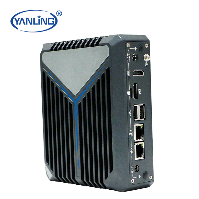Factory OEM PC Mini Computer N100 4 Core Dual 2 Lan Ethernet Nano Fanless Industrial PC for Kiosk