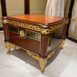 <strong>Turkish</strong> Living Room Center <strong>Table</strong> With Glass Decoration Antique Solid Wood <strong>Coffee</strong> <strong>Table</strong> <strong>Set</strong> With Tv Stand - Product Image 3