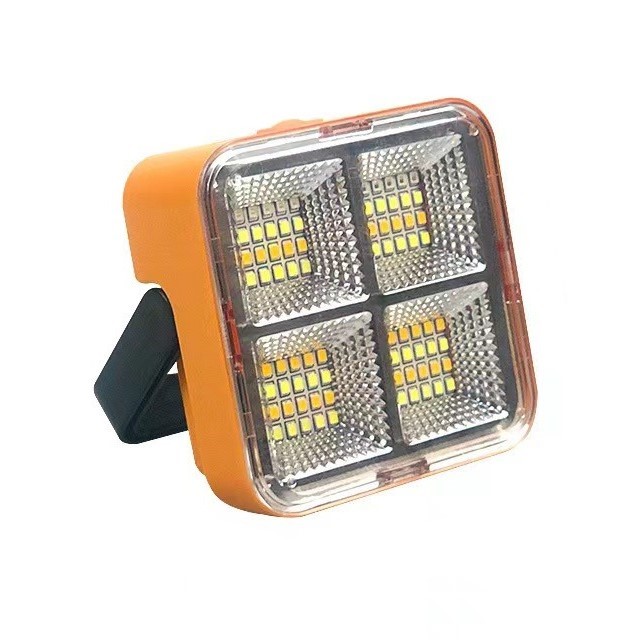High Quality LED Solar Emergency Flood Lights Long Life 2400mAh Battery Capacity ABS Plastic Body IP66 for Outdoor Use