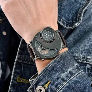 Oulm 9591 unico <span class=keywords><strong>orologio</strong></span> al quarzo <span class=keywords><strong>da</strong></span> uomo Dropshipping originale cinturino in pelle sintetica resistente all'acqua Auto datata <span class=keywords><strong>orologio</strong></span> <span class=keywords><strong>da</strong></span> <span class=keywords><strong>polso</strong></span> sportivo <span class=keywords><strong>Vintage</strong></span> - Product Image 4