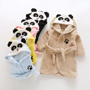 Peignoir à Capuche en Polaire Panda pour Enfant, Vêtement <span class=keywords><strong>de</strong></span> Nuit <span class=keywords><strong>de</strong></span> Dessin Animé, pour Fille et Garçon, 2-12 ans - Product Image 1