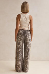 Conjunto de 2 Piezas de Camisa Vaquera con Botones y Pantalones Vaqueros con Estampado de Leopardo para Mujer, Estilo Vintage Occidental, para Primavera - Product Image 6