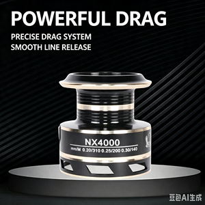 รอกตกปลาแบบหมุน NX ซีรีส์ รอกโลหะ น้ำหนักเบา ลื่นไหล ตีไกล รอกตกปลา 1000‑7000 สำหรับน้ำจืดน้ำเค็มเบา S - Product Image 6