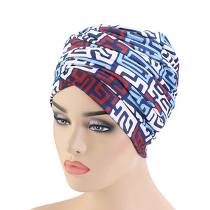 <span class=keywords><strong>Turban</strong></span> en coton à longue queue pour femme, <span class=keywords><strong>foulard</strong></span> imprimé géométrique, vente en gros - Product Image 3