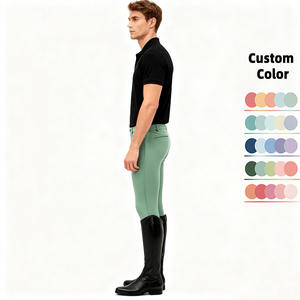 Pantalones de Equitación para Hombre, Ropa de Entrenamiento, Leggings de Silicona Resistentes al Desgaste, Antideslizantes, Cintura Alta - Product Image 3