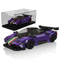Ensemble de blocs de construction MOULD KING 27154 mini Super Sports Car, voiture de course haute vitesse avec boîte de présentation, briques MOC, jouets, cadeau de Noël