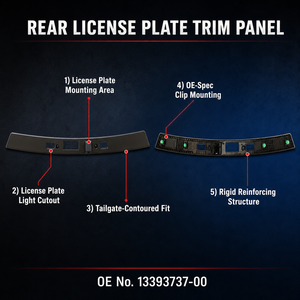 Nuevo Conjunto <span class=keywords><strong>de</strong></span> Embellecedor <span class=keywords><strong>de</strong></span> Placa Trasera 13393737-00, Reemplazo para BYD Song Pro DM-i, Adorno <span class=keywords><strong>de</strong></span> Placa <span class=keywords><strong>de</strong></span> <span class=keywords><strong>Matrícula</strong></span> - Product Image 2