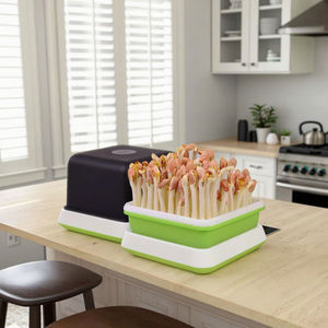 Plateaux de semis en plastique rectangulaires pour usage domestique Récipients de <span class=keywords><strong>culture</strong></span> d'eau pour semer et cultiver des germes de soja d'arachide - Product Image 5