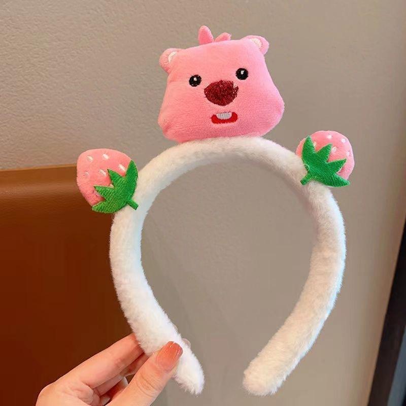 ที่คาดผมบีเวอร์สตรอเบอร์รี่สีขาว