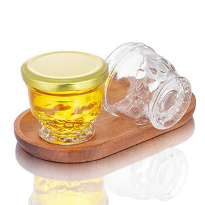 Pot en verre transparent rond de 100 ml à large ouverture avec couvercles métalliques pour emballage de <span class=keywords><strong>caviar</strong></span> et de nid d'oiseau - Product Image 2