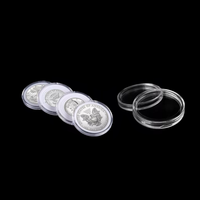 Barre personnalisée en argent et or Dragon 1oz 1g 3g 10g rectangle rond clair vide boîte à capsules en acrylique pour pièces de monnaie