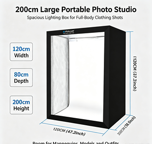 Kit de <span class=keywords><strong>studio</strong></span> <span class=keywords><strong>photo</strong></span> portable Puluz 200 cm 2 m, grande boîte à lumière douce pour la photographie, tente de prise de vue, boîte à lumière douce, <span class=keywords><strong>studio</strong></span> <span class=keywords><strong>photo</strong></span> - Product Image 4