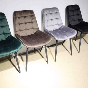 Échantillon Gratuit - Chaises de Salle à Manger Modernes en Velours, Style <span class=keywords><strong>Scandinave</strong></span> et Italien, pour Appartement, Salle de Sport, Cuisine - Product Image 2