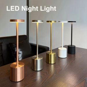 3 Colors Rechargeable Alloy Cordless LED Table <b>Lamp</b> <b>Touch</b> Switch Night <b>Light</b> Nordic Style Home Bar Restaurant Ambiance Desk <b>Lamp</b> - Product Image 1