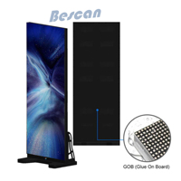 BESAN~Afficheur LED numérique P1.8 P2 P2.5 P3, écran LED publicitaire électronique HD d'intérieur, sur pied