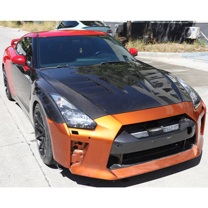 Nouveau kit de protection de capot moteur en fibre de carbone pour pare-chocs avant, installation par vis, pour Nissan GT-R, modèles 2017-2023 - Product Image 3