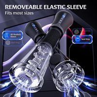 Anneaux péniens vibrants étanches à commande par application, avec aspiration puissante, 6 anneaux en silicone, masturbateurs électroniques masculins