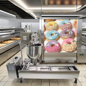 Hot Bán Thương Mại Tự Động Mini Donut Nồi Chiên Máy Cho Tiệm Bánh Và Nhà Hàng Được Làm Với Bột Sữa Ngô - Product Image 1