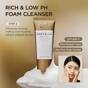 SKIN1004 Centella Double Cleansing Duo: Olio Detergente Leggero 6.76 Fl Oz e Schiuma Detergente in Fiala 4.22 Fl Oz - Set per la Cura del Viso - Product Image 4
