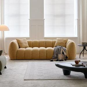 Canapé en velours chenille de haute qualité, style crème, pour salon, 1 place, rangée droite, confortable, modulaire - Product Image 3