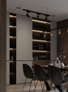 High Quality bar Wine Cabinet <strong>Euro</strong> Style Luxury Wooden Wine Racks for Home - Product Image 6