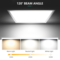 Éclairage commercial intérieur, panneau encastré rond carré pour plafond, lampe à LED SMD mince 3w 6w 9w 12w 15w 18w 24w