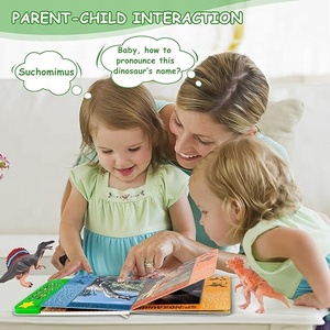 <span class=keywords><strong>Livre</strong></span> <span class=keywords><strong>audio</strong></span> de dinosaure réaliste avec 12 personnages Jouet musical interactif et éducatif alimenté par batterie pour garçons et filles - Product Image 4